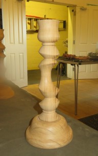 The completed candle holder